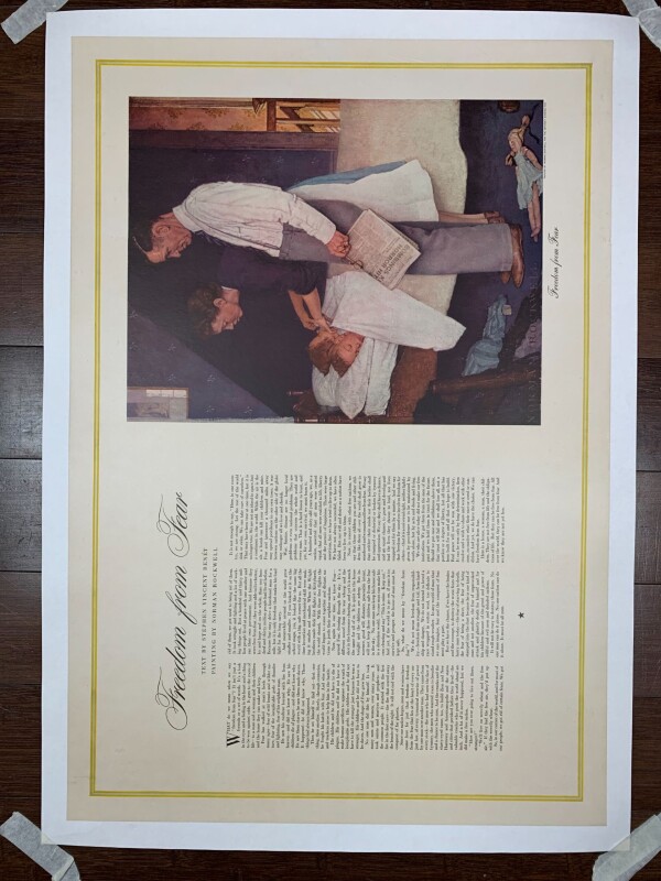The Four Wants - Norman Rockwell (1943) 18x26 US Posters LB (x4) - Image 7