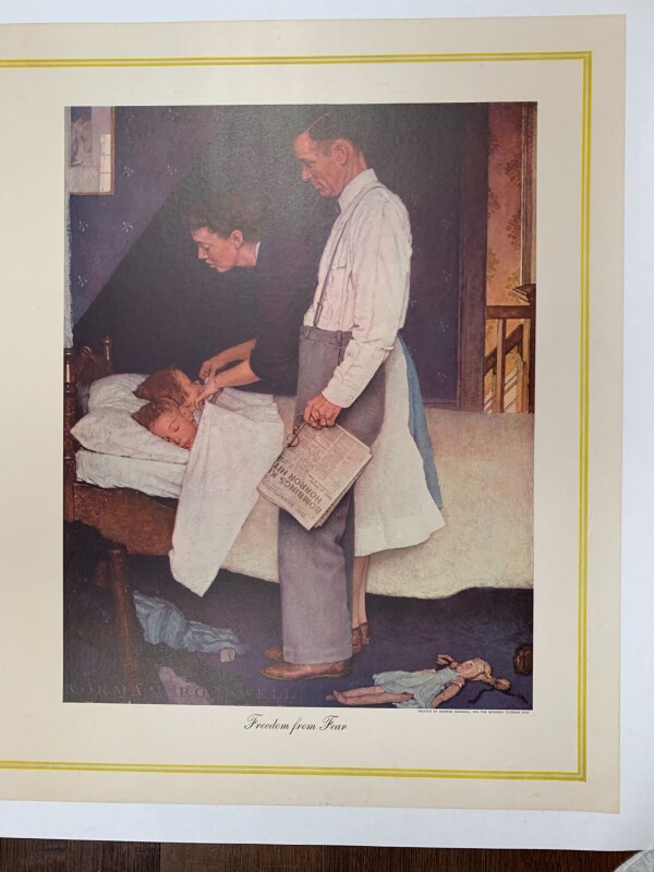The Four Wants - Norman Rockwell (1943) 18x26 US Posters LB (x4) - Image 8