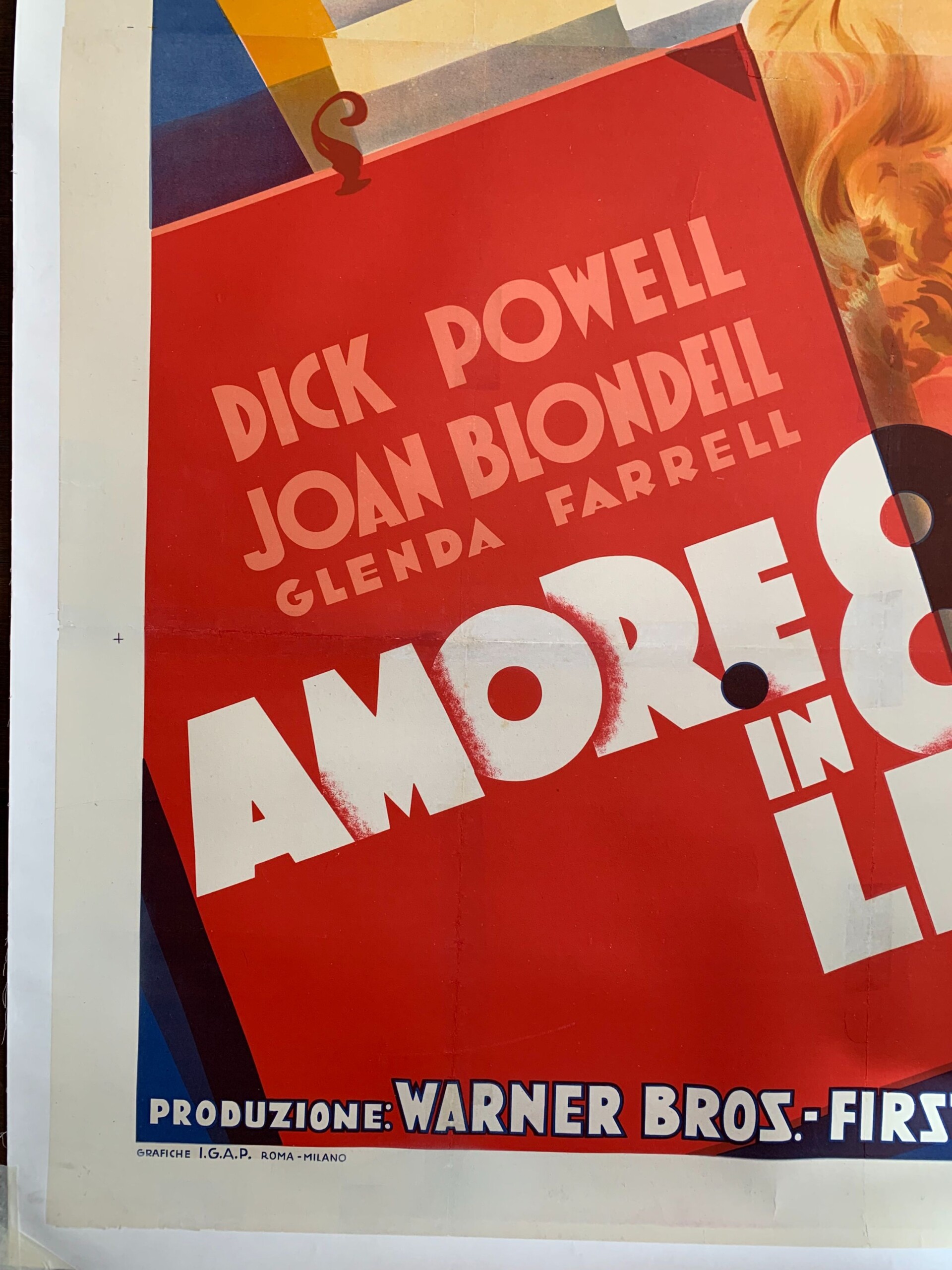 Gold Diggers aka Amore in Otto Lezioni (1937) 55x79 Italian Movie Poster LB - Image 5