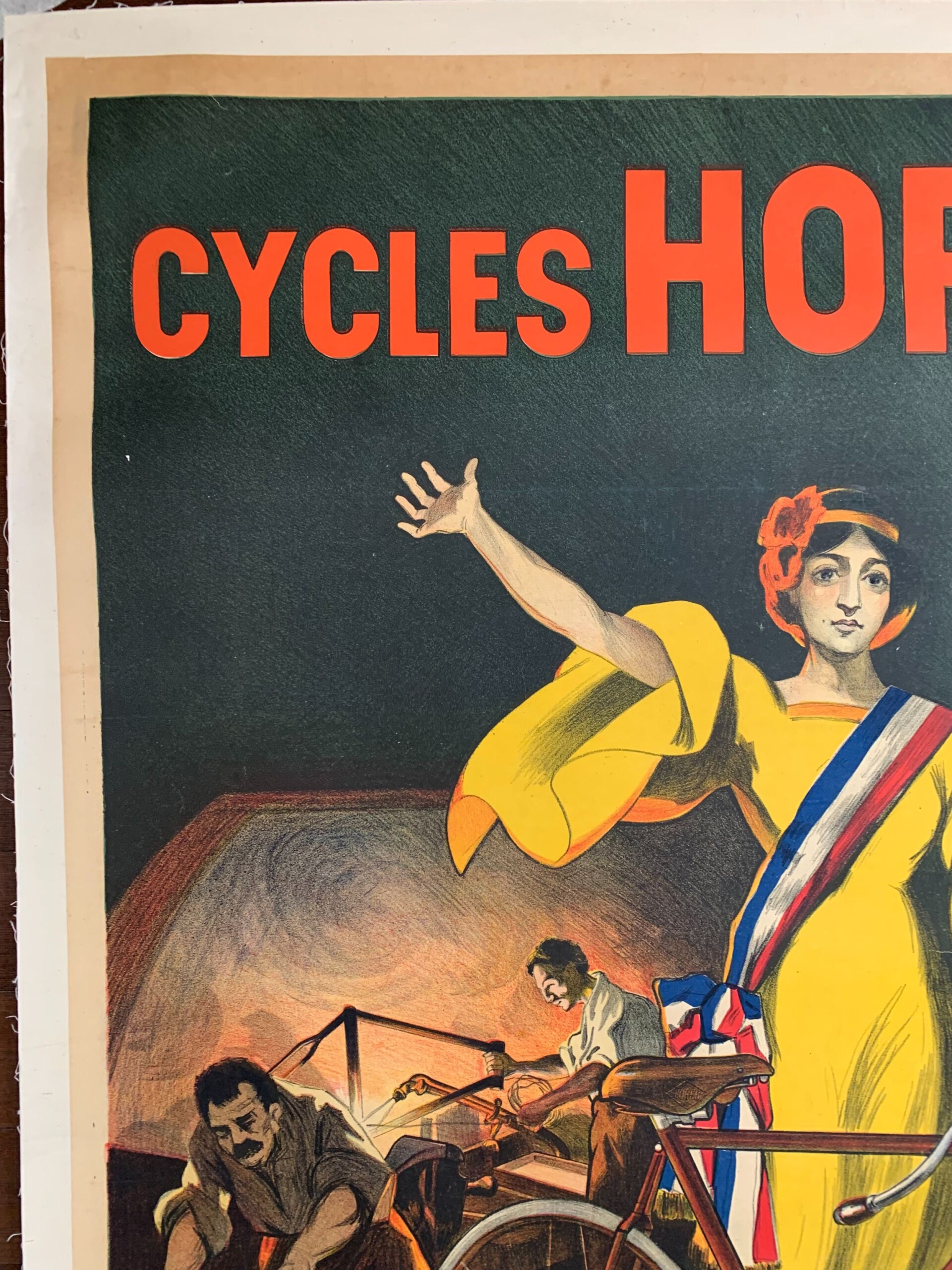 Cycles Horer - Monogram CR (1917) 38x53 French Advertising Poster LB - Image 3
