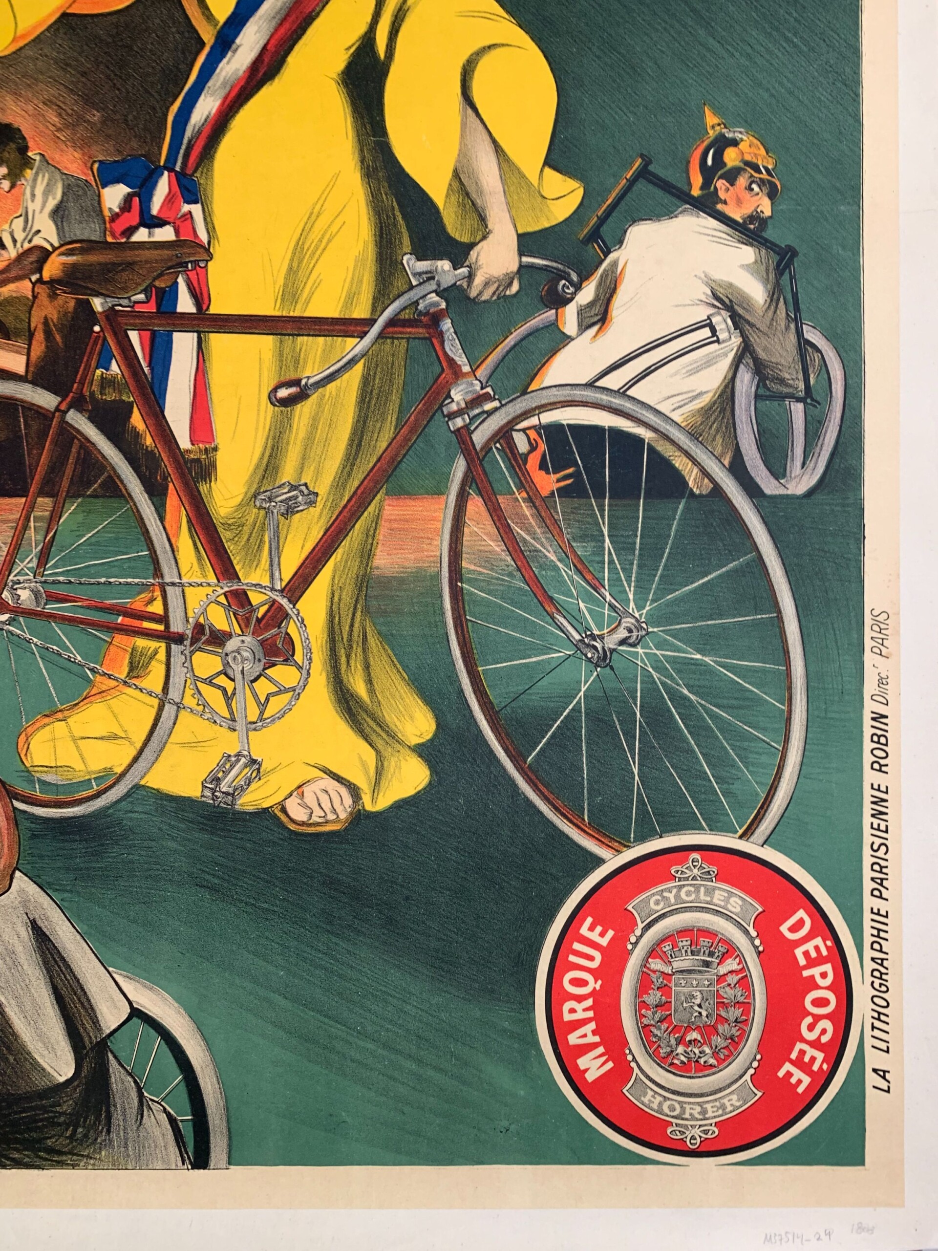 Cycles Horer - Monogram CR (1917) 38x53 French Advertising Poster LB - Image 5