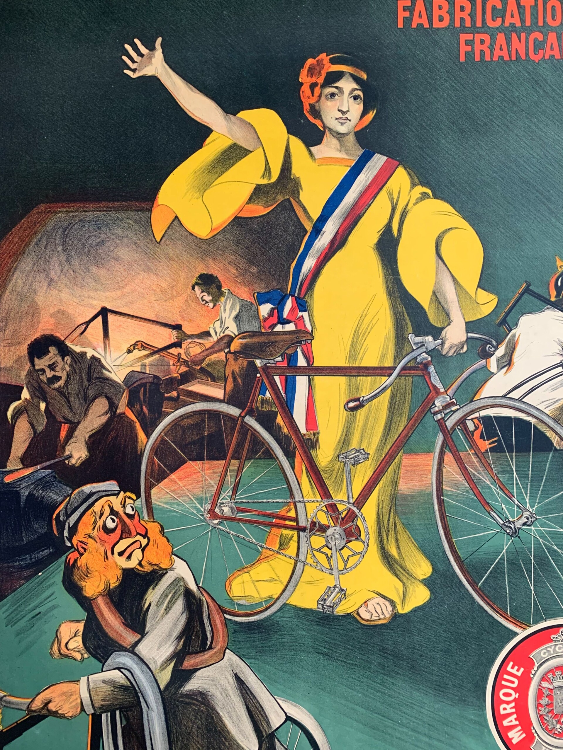 Cycles Horer - Monogram CR (1917) 38x53 French Advertising Poster LB - Image 7