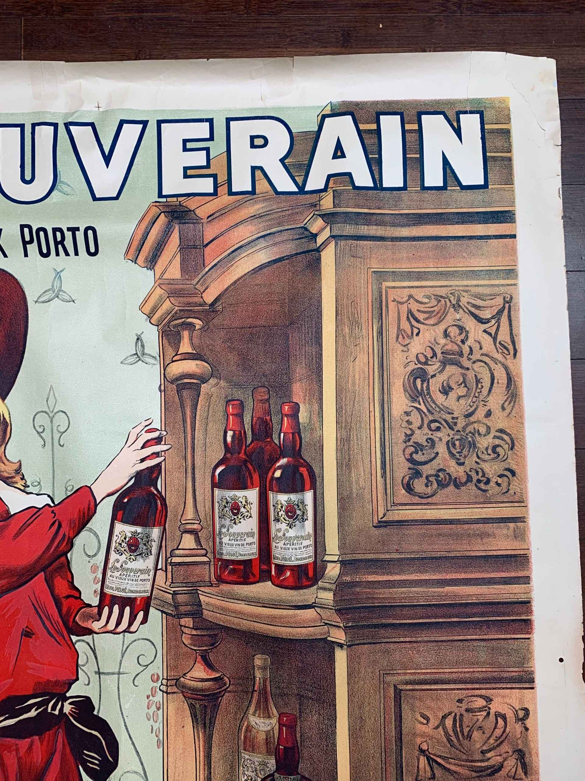 Le Souverain - Paul Belge (1900) 39.25 x 51 French Lithograph Poster - Image 3