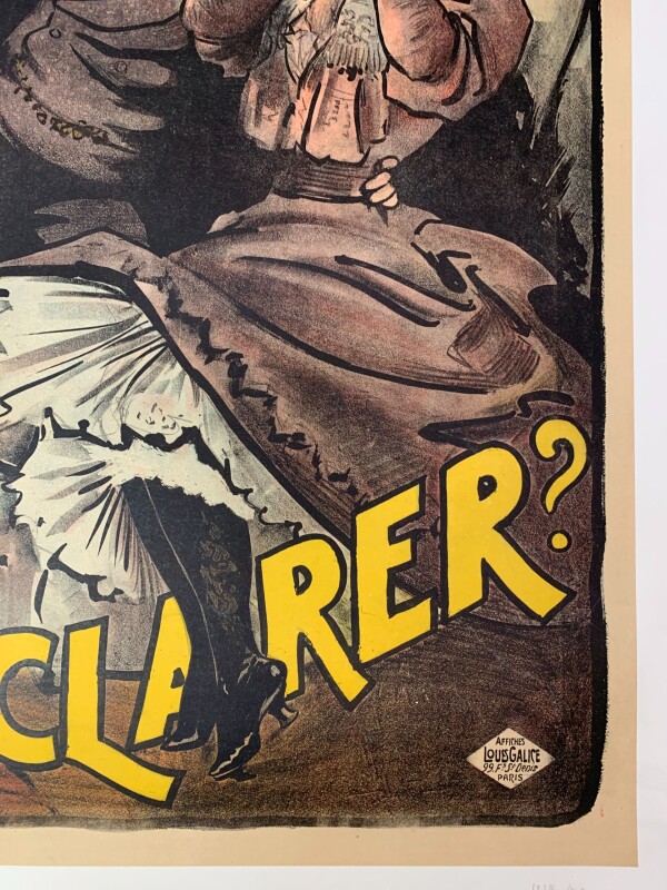 Tournee Frederic Achard - Art by Louis Galice (1900's) 39x55 French Theater Poster LB - Image 5
