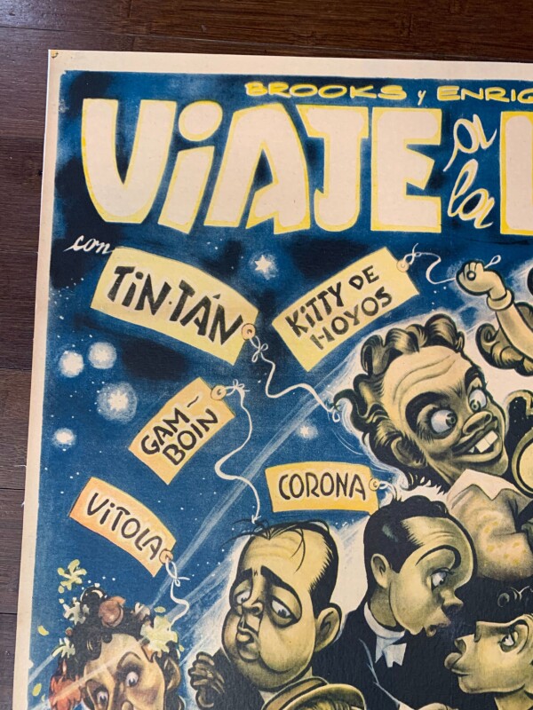 Viaje a La Luna/Rocket To The Moon - Art by Cabral (1958) 26.25x36.75 Mexican Movie Poster LB - Image 2