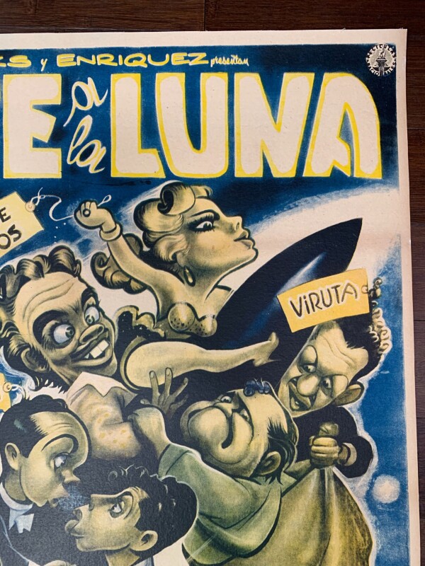 Viaje a La Luna/Rocket To The Moon - Art by Cabral (1958) 26.25x36.75 Mexican Movie Poster LB - Image 3