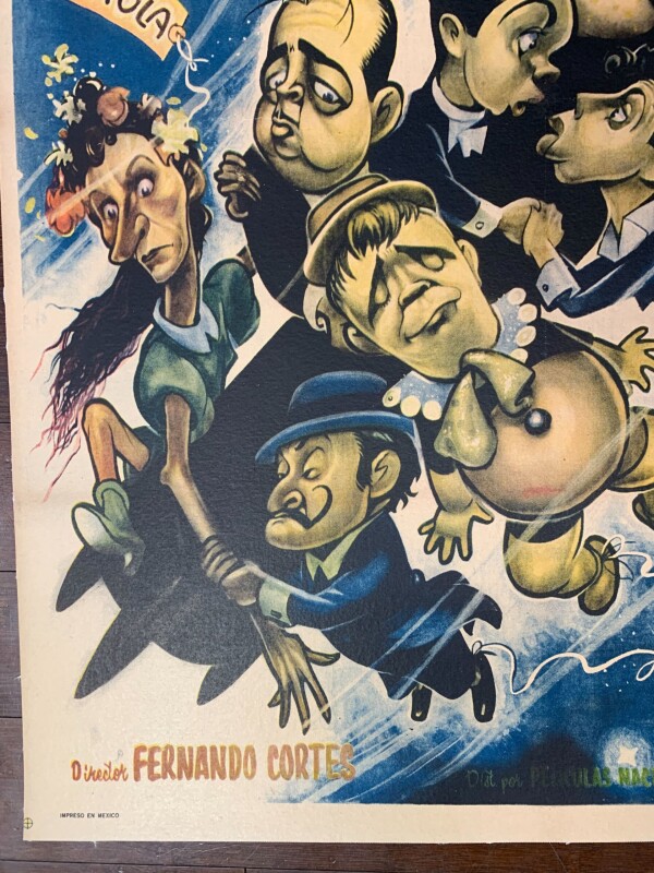 Viaje a La Luna/Rocket To The Moon - Art by Cabral (1958) 26.25x36.75 Mexican Movie Poster LB - Image 4
