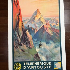 Téléphérique D'Artouste (1937) Art By E. Paul Champseix French Travel Poster LB