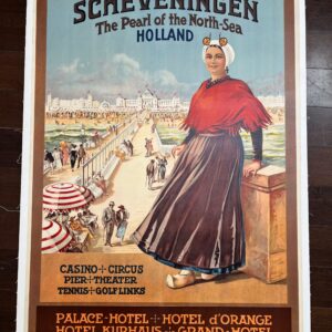 Scheveningen - Pearl Of The North Sea (1950's) 26x39.25 Dutch Travel Poster LB