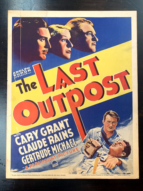 The Last Outpost - Cary Grant (1935) US Window Card Movie Poster