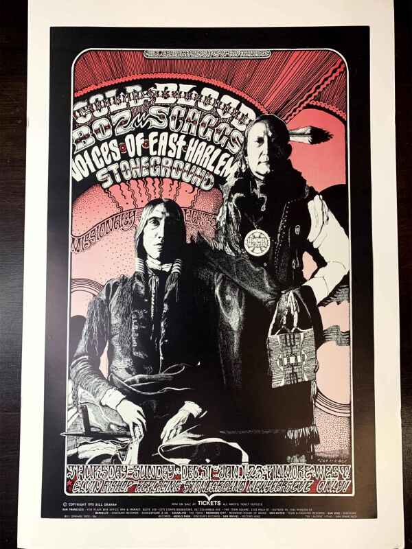Cold Blood - Boz Scaggs - BG-264 New Years Eve - Fillmore West (1970) 14x22 US Music Poster