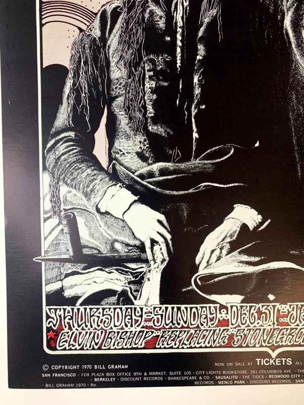 Cold Blood - Boz Scaggs - BG-264 New Years Eve - Fillmore West (1970) 14x22 US Music Poster - Image 3