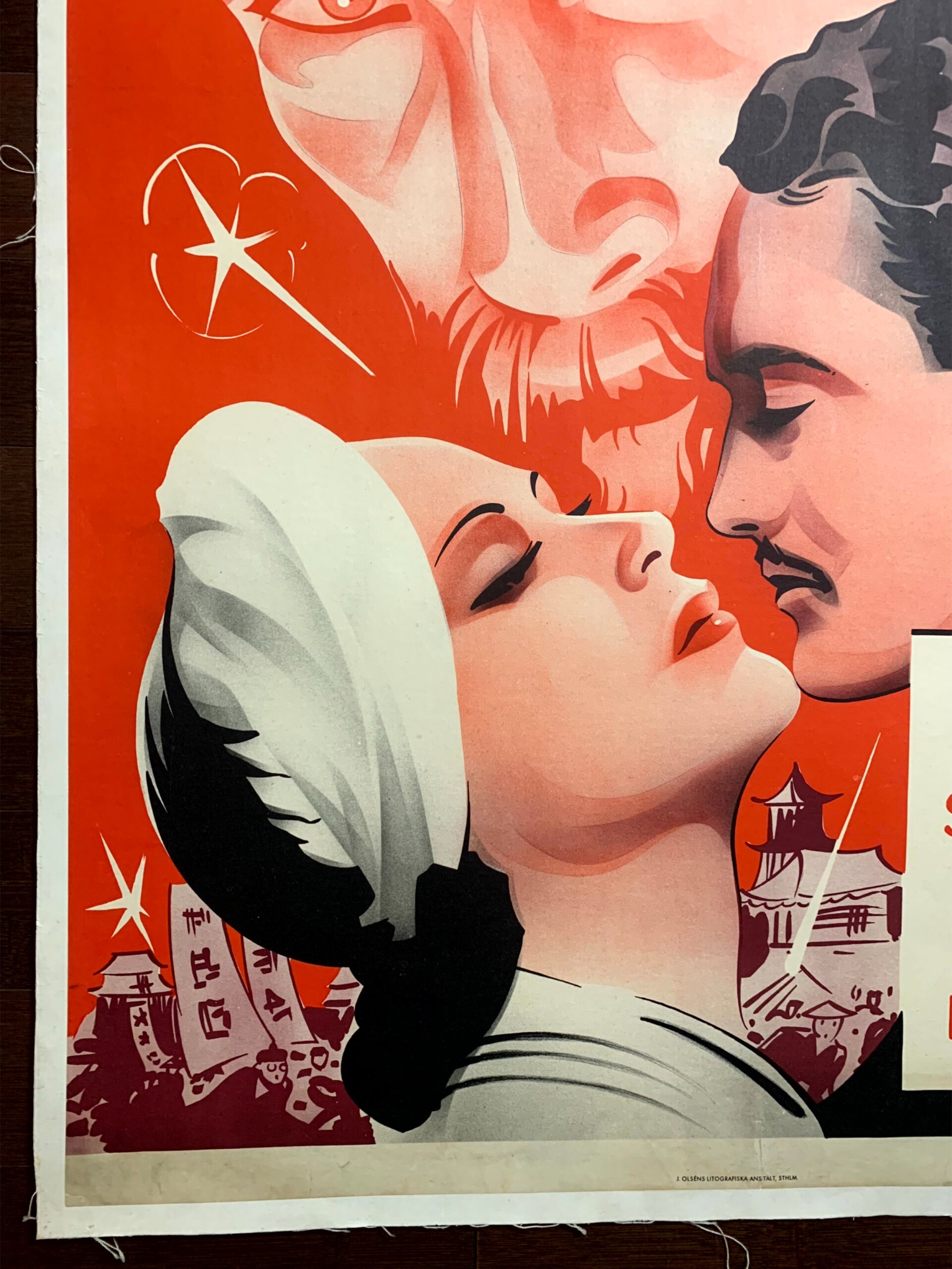 Bomber Over Shanghai - Art by Rohman (1938) Swedish One Sheet Movie Poster LB - Image 5