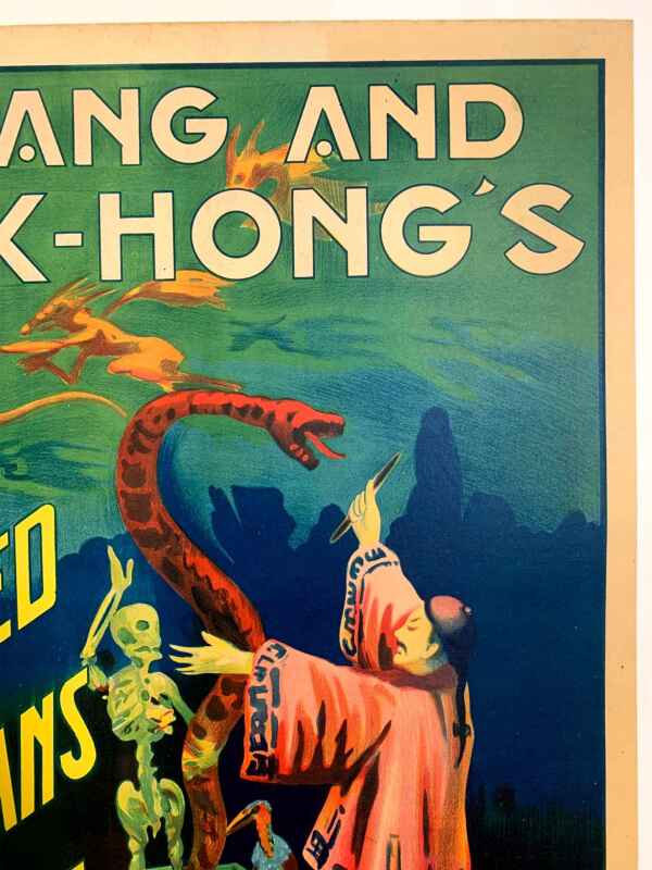 Chang and Fak-Hong - The Bhudda (1923) 17x25 Spanish Magic Poster LB - Image 3