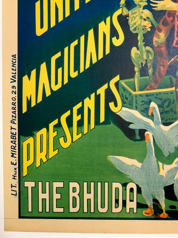 Chang and Fak-Hong - The Bhudda (1923) 17x25 Spanish Magic Poster LB - Image 5