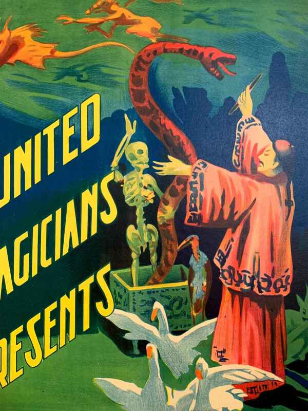 Chang and Fak-Hong - The Bhudda (1923) 17x25 Spanish Magic Poster LB - Image 6