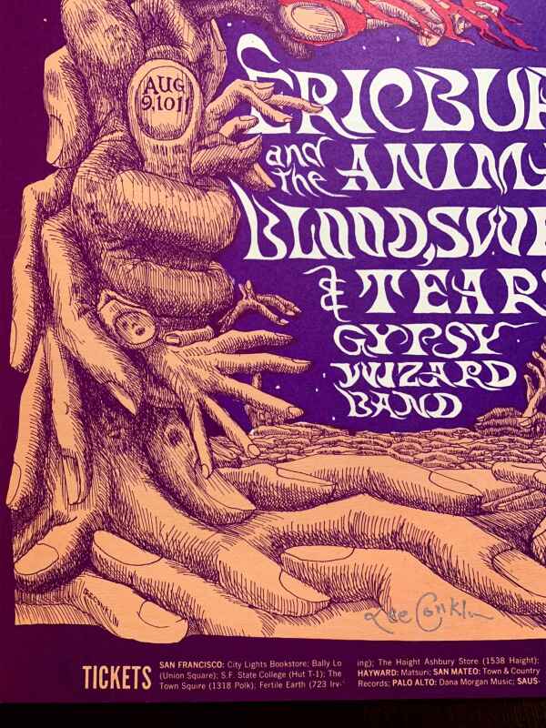 Eric Burdon & Animals 1st Printing (1968) 14x21 BG-132 US Music Poster (Exc. Cond) - Image 5