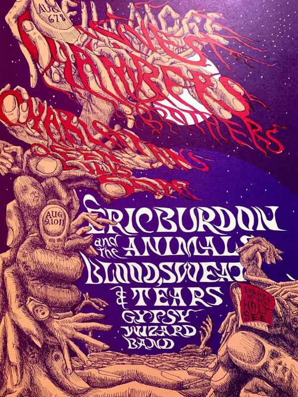 Eric Burdon & Animals 1st Printing (1968) 14x21 BG-132 US Music Poster (Exc. Cond) - Image 6