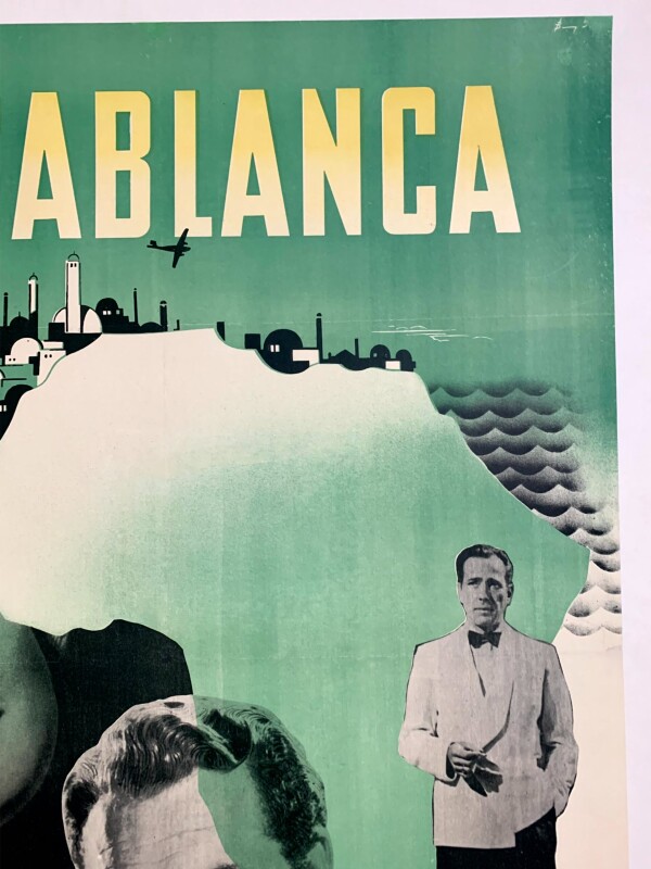 Casablanca - Bogart, Bergman (1946) 24x34 Danish Movie Poster LB - Image 6