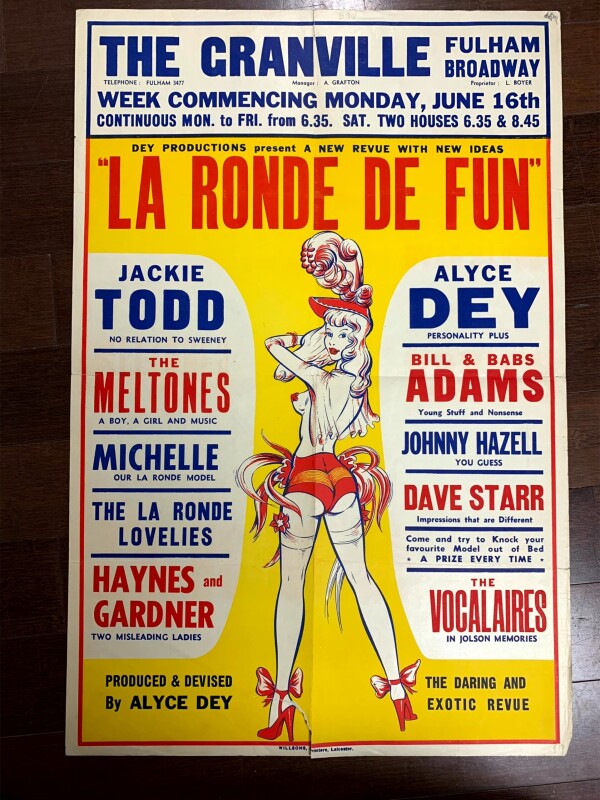 La Ronde - Exotic Review (1956) 20x30 UK Theater Poster