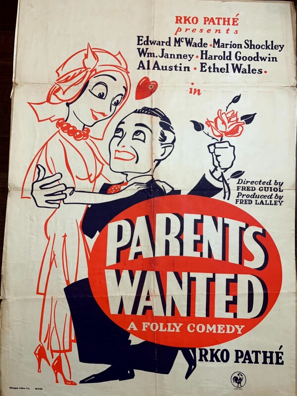 Parents Wanted (1931) US One Sheet Movie Poster LB