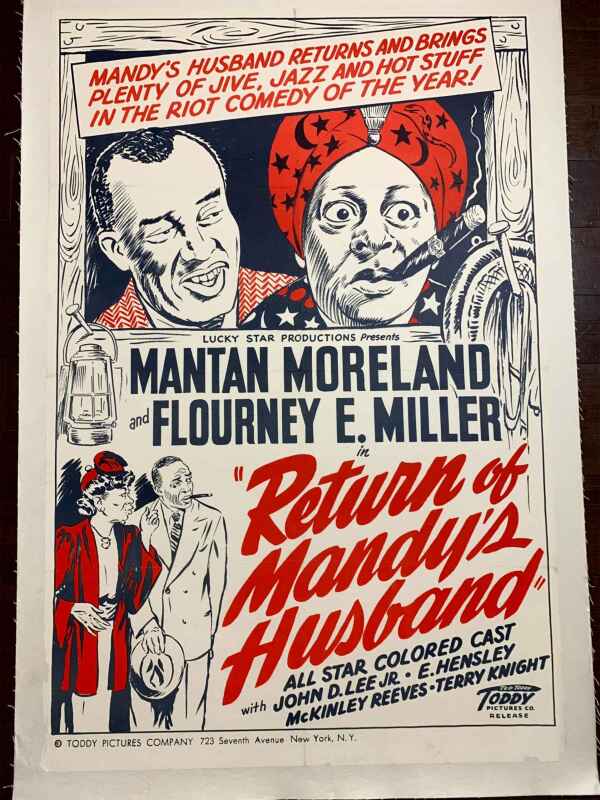 Return Of Mandy's Husband - Mantan Moreland (1948) US One Sheet Movie Poster LB