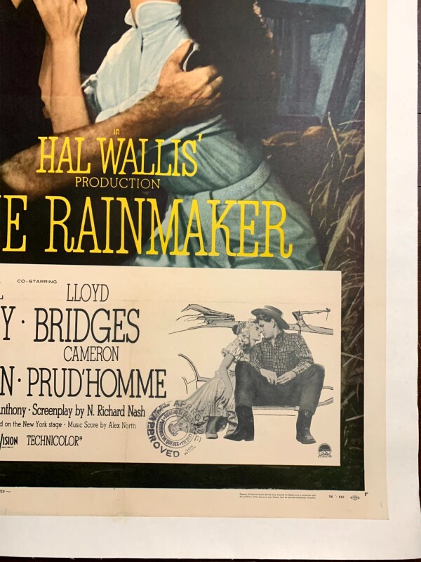 The Rainmaker - Katherine Hepburn (1955) US One Sheet Movie Poster LB - Image 5