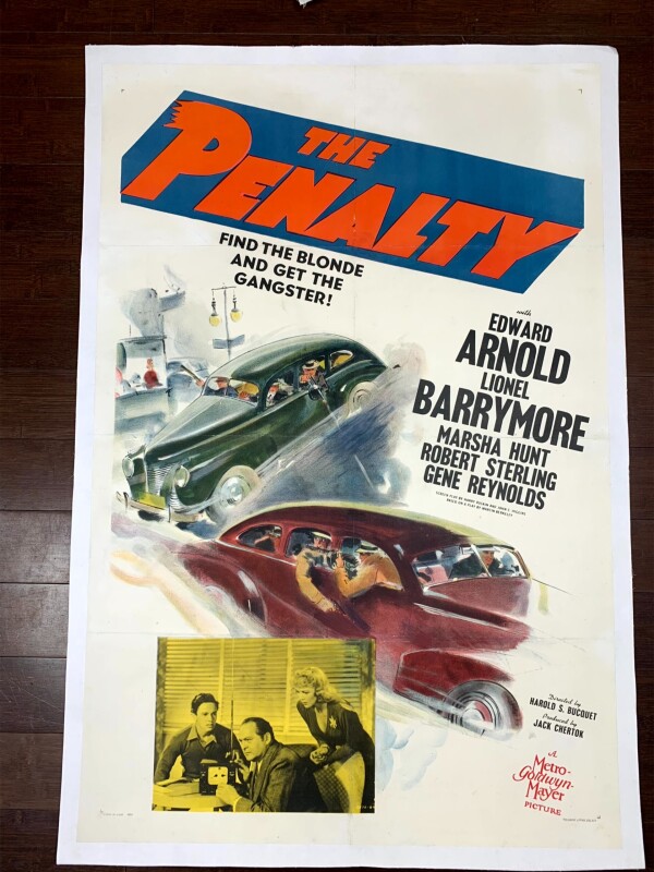 The Penalty - Lionel Barrymore (1941) US One Sheet Movie Poster LB