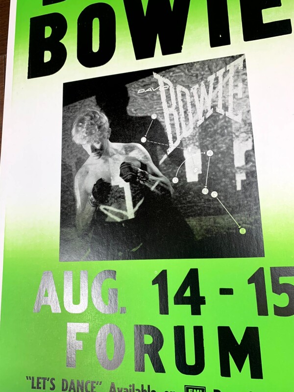 David Bowie - Let's Dance - The Forum (1983) US Window Card Music Poster - Image 4