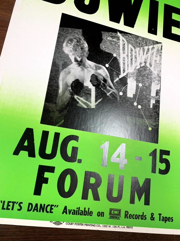 David Bowie - Let's Dance - The Forum (1983) US Window Card Music Poster - Image 3