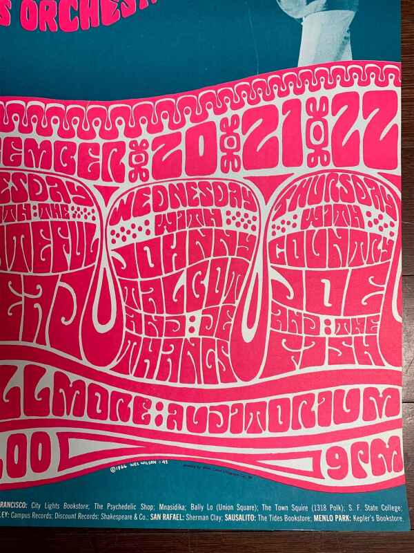 Otis Redding - Grateful Dead (1966) 14x22.5 US Music Poster bg-43 Exc. Cond. - Image 3