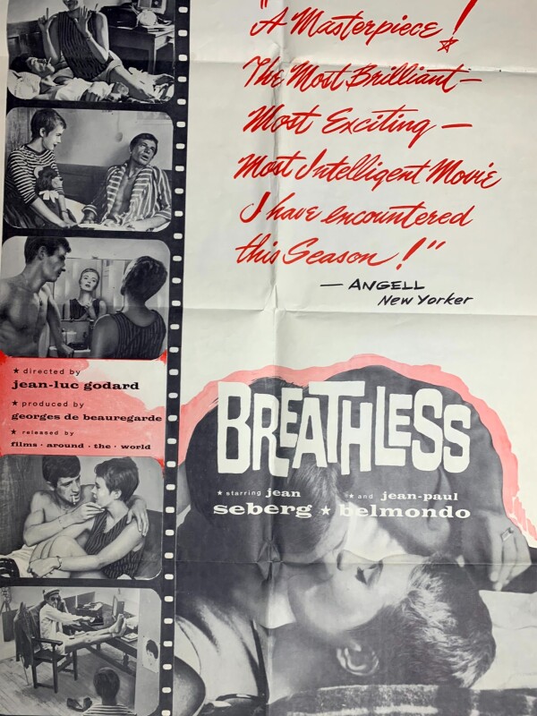Breathless - Dir. Jean Luc Goddard (1960) US One Sheet Movie Poster - Image 3