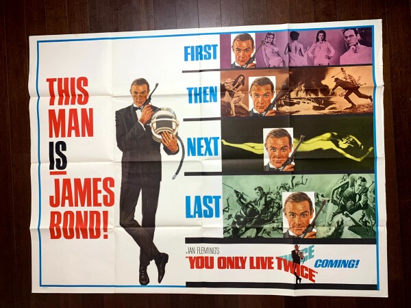 You Only Live Twice - James Bond (1967) 45x59.5 US Subway Movie Poster - Image 8