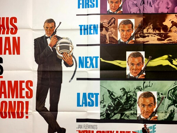 You Only Live Twice - James Bond (1967) 45x59.5 US Subway Movie Poster - Image 3