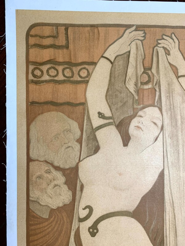Courtisanes célèbres : Phryné - Art Berthon Great Condition (1899) 14.75x33 French Poster LB - Image 9
