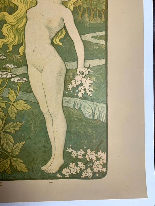 Mai. 1 des 100 épreuves numérotées à la main - Art Berthon Great Condition (1915) 18x28.5 French Poster LB - Image 5