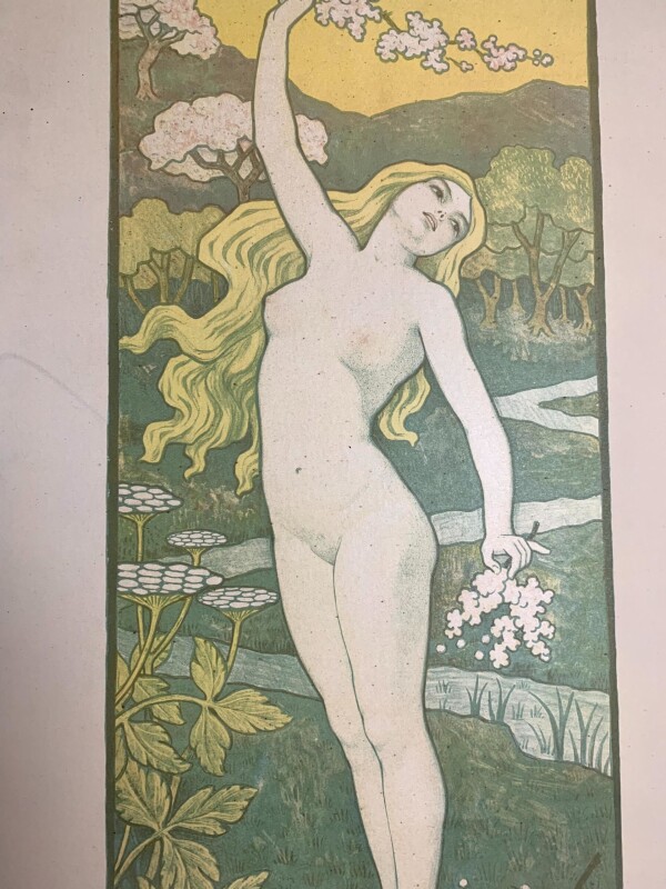 Mai. 1 des 100 épreuves numérotées à la main - Art Berthon Great Condition (1915) 18x28.5 French Poster LB - Image 3