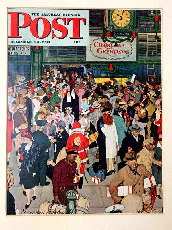 The Saturday Evening Post - Norman Rockwell Bundle (1940's) 10.5x14 US Magazine Covers x3 - Matted - Image 8