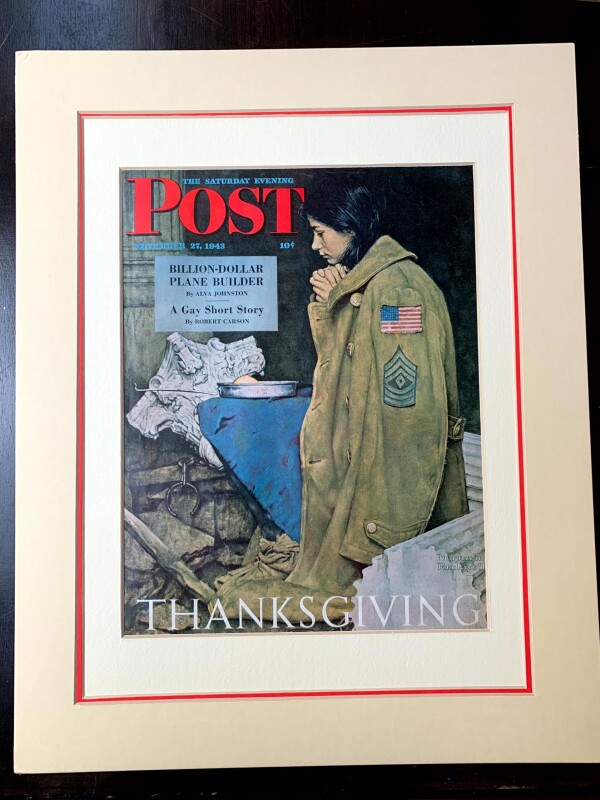 The Saturday Evening Post - Norman Rockwell Bundle (1940's) 10.5x14 US Magazine Covers x3 - Matted - Image 4