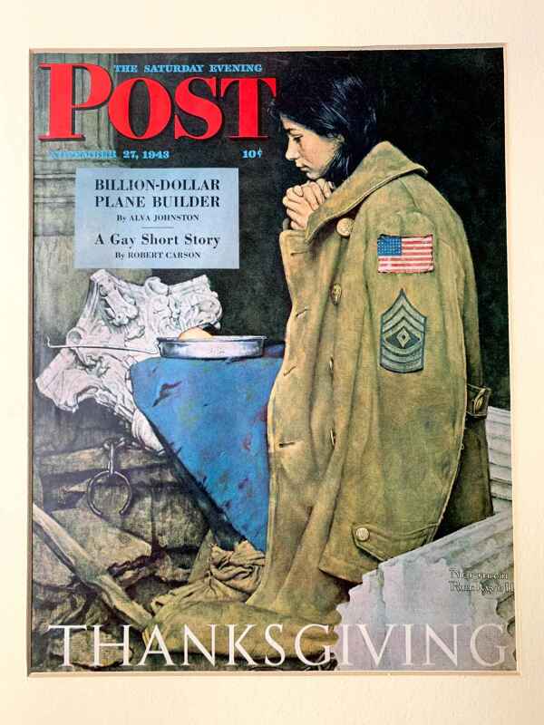 The Saturday Evening Post - Norman Rockwell Bundle (1940's) 10.5x14 US Magazine Covers x3 - Matted - Image 5