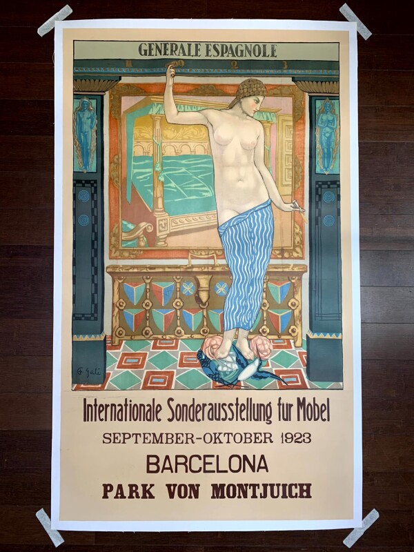 Internationale Sonderausstellung - Barcelona - Art by Gali (1923) 29.75x50.5 Spanish Poster