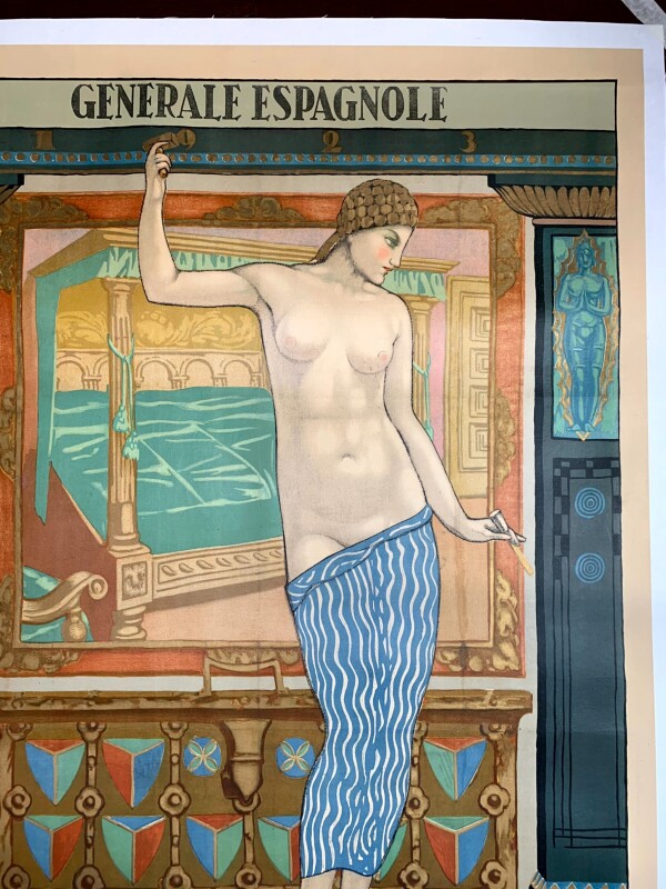 Internationale Sonderausstellung - Barcelona - Art by Gali (1923) 29.75x50.5 Spanish Poster - Image 3