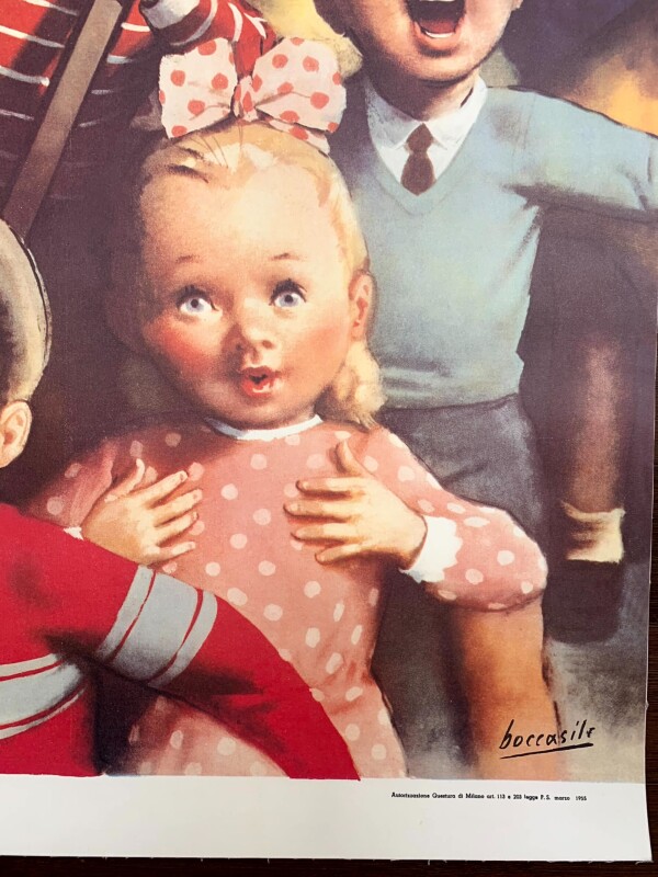 Vogliamo Il Formaggino - Art Boccasile (1955) 27x39 Italian Advertising Poster LB - Image 4