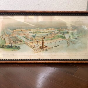 World's Columbia Exposition (1893) 12x25 US Tinted Photos x2 - Framed