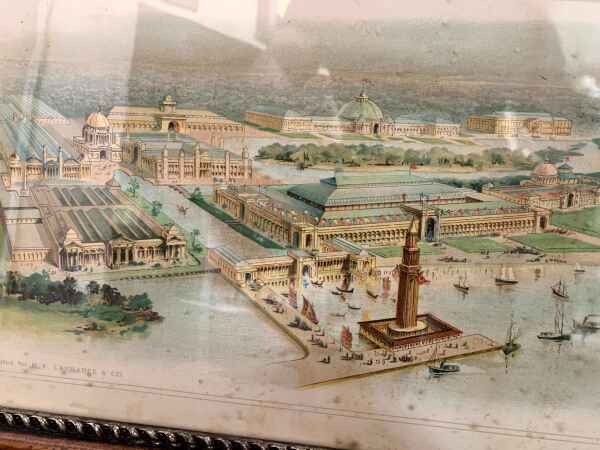 World's Columbia Exposition (1893) 12x25 US Tinted Photos x2 - Framed - Image 3