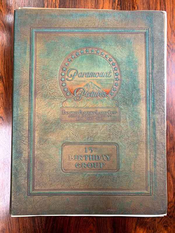 Paramount 15th Birthday Group (1926) 12x16.5 US Film Studio Promotional Book