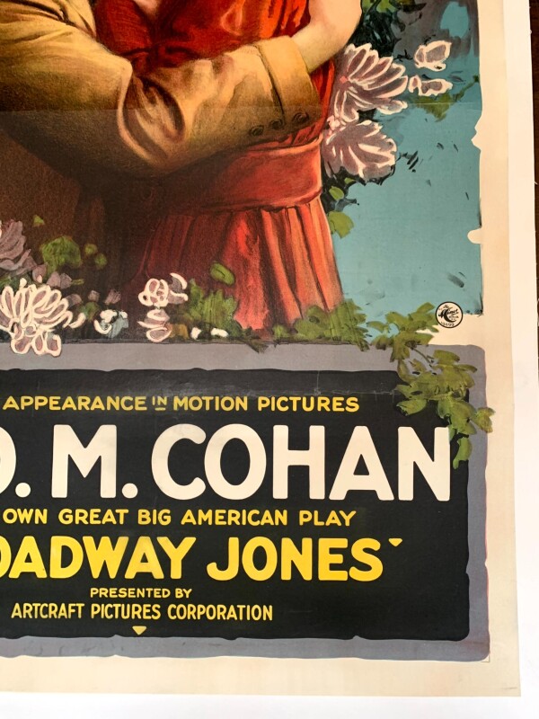 Broadway Jones - George M. Cohan 1st Movie (1917) 28.25x41 US Silent Movie Poster - Image 4