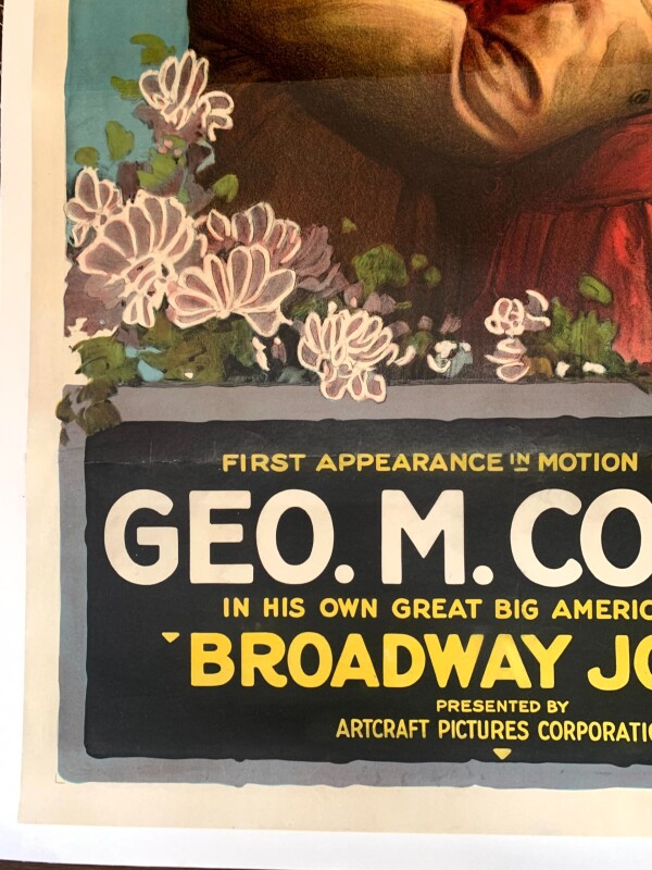 Broadway Jones - George M. Cohan 1st Movie (1917) 28.25x41 US Silent Movie Poster - Image 5