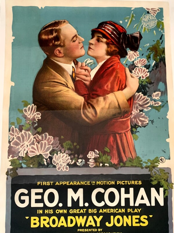 Broadway Jones - George M. Cohan 1st Movie (1917) 28.25x41 US Silent Movie Poster - Image 6