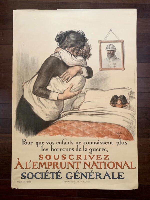 Souscrivez a l'emprunt National - Art by Georges Redon (1917) 32x45 French War Poster